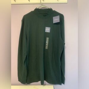 Croft & Barrow Classic Mockneck NWT Large Dark Green